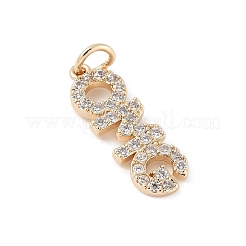 Brass Micro Pave Cubic Zirconia Pendants&nbsp;LS-KK-Z107-15G-01