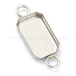 Tarnish Resistant 201 Stainless Steel Cabochon Connector Settings&nbsp;LS-STAS-H143-23P