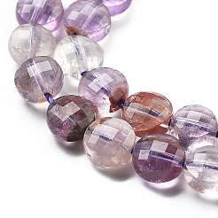 Natural Purple Phantom Quartz Purple Lodolite Quartz Beads Strands&nbsp;G-C179-A17-02