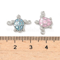 Brass Enamel Turtle Connector Charms&nbsp;KK-H534-03P