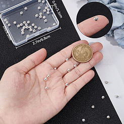 Round 925 Sterling Silver Beads&nbsp;STER-BBC0005-39D