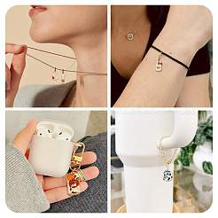 36Pcs 9 Styles Rack Plating Alloy Enamel Pendants&nbsp;ENAM-TA0003-67