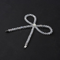 Alloy & Glass Bowknot Chandelier Component Links&nbsp;PALLOY-D360-01J