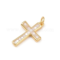 Brass Enamel Pendants&nbsp;KK-L255-07G