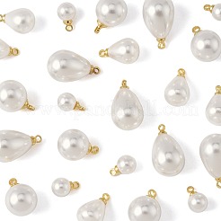 24Pcs 4 Styles ABS Plastic Imitation Pearl Charms&nbsp;KK-FS0001-79