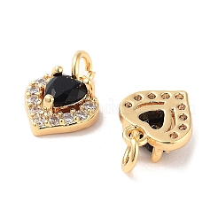 Brass Micro Pave Cubic Zirconia Pendants&nbsp;KK-B102-10G