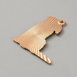 エナメルペンダントと合金  ゴールドカラー  犬  ブラック  41.5x37x1.5mm  穴：2mm&nbsp;LS-FIND-WH0366-287KCG-10