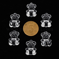 透明なアクリルパーツ  多面カット  クマ  透明  19.5x13.5x10.5mm  穴：1.5mm  約400個/500g&nbsp;TACR-S151-01B-205