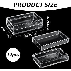 Transparent Plastic Display Case for Minifigures&nbsp;ODIS-WH0043-152C