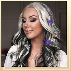 12Pcs 12 Colors Alloy Alligator Hair Clips for Women&nbsp;OHAR-SP0001-07