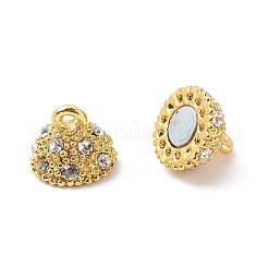 合金ラインストーンマグネットクラスプ  オーバル  ミックスカラー  16x10mm  穴：1.5mm&nbsp;X-RB-H116-2-M