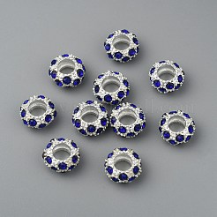 Alloy Montana Rhinestone European Beads&nbsp;X-CPDL-H999-17