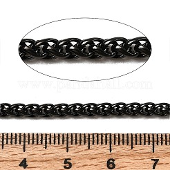304ステンレススチール製喜平チェーン  溶接されていない  PVD真空メッキ  長持ちメッキ  ブラック  3mm&nbsp;CHS-P007-13B