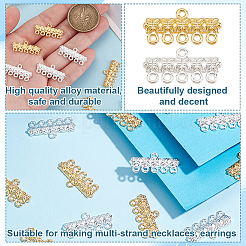 120Pcs 2 Colors Tibetan Style Alloy Chandelier Component Links&nbsp;FIND-GO0003-41