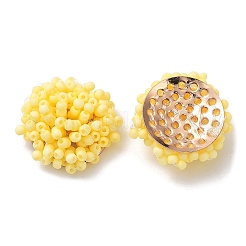 Glass Seed Beaded Cabochons&nbsp;FIND-G058-02F