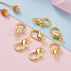 亜鉛合金カニカン  オウムトリガークラスプ  ゴールドカラー  16x8mm  穴：2mm&nbsp;X-E106-G