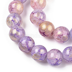 Baking Paint Crackle Glass Bead Strands&nbsp;DGLA-R053-05A