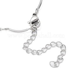 Non-Tarnish 304 Stainless Steel Curved Bar Link Chain Necklaces&nbsp;NJEW-K249-18P
