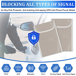 2Pcs Cloth Security Faraday Bags for Key-Fob Protector&nbsp;ABAG-OC0001-13