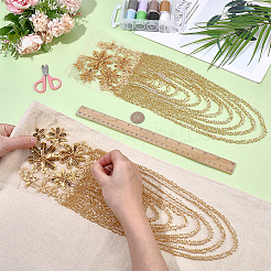1 Pair Embroidery Plastic Sequin Epaulettes&nbsp;DIY-FG0009-99B