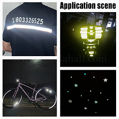 18Pcs 9 Colors PET Reflective Self Adhesive Stickers&nbsp;STIC-GO0001-05