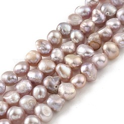 天然養殖淡水パールビーズ連売り  研磨両側  アザミ  6~7mm  穴：0.5mm  約25個/連  6.69''（17センチメートル）&nbsp;PEAR-A006-07D