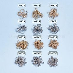 304ステンレススチールオープン丸カン  ラウンド  ゴールデン·ステンレス鋼色  4~10x0.6~1mm  内径：2.8~8mm  931個/セット&nbsp;STAS-UN0017-23