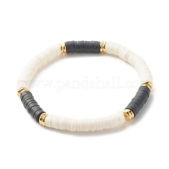 Handmade Polymer Clay Heishi Beads Stretch Bracelets Set&nbsp;BJEW-JB07396