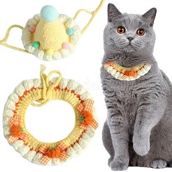 Handmade Woolen Woven Pet Collar & Hat&nbsp;AJEW-CN0004-22A