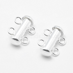Sterling Silver Slide Lock Clasps&nbsp;STER-K035-01