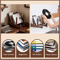 Wood Vinyl Record Storage Rack&nbsp;AJEW-WH0643-114