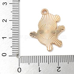 クリスマス合金エナメルペンダント  ゴールドカラー  サンタクロース  23.5x19x1.3mm  穴：1.6mm&nbsp;ENAM-K074-01G-09