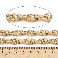 304ステンレススチールテクスチャロープチェーン  溶接されていない  スプールで  イオンプレーティング（ip）  18KGP本金メッキ  11.5x9x2.5mm&nbsp;CHS-C022-06G