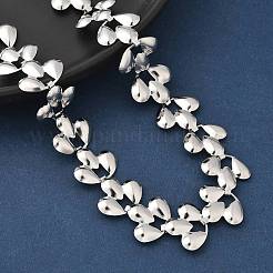 304 Stainless Steel Teardrop Link Chain Necklaces&nbsp;NJEW-D333-03P