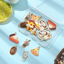 16Pcs 8 Styles Alloy Enamel Pendants&nbsp;ENAM-FP0001-74