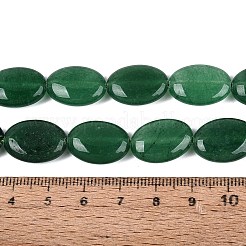 染め加工天然石ホワイトジェイドビーズ連売り  フラットオーバル  グリーン  16~18.5x12~13.5x4.5~6.5mm  穴：1~1.4mm  約21~22個/連  14.76~15.55インチ（37.5~39.5cm）&nbsp;G-N370-01A-06