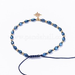Electroplate Glass Braided Beads Bracelets&nbsp;BJEW-JB04307-06
