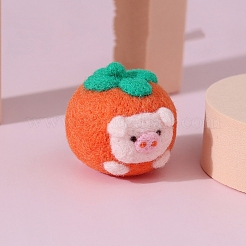 手作りフェルト DIY 材料パッケージ  キーホルダーペンダント  豚肉入りトマト  トマト  30~50mm&nbsp;PW-WGF3852-01