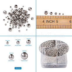 Round 304 Stainless Steel Beads&nbsp;STAS-MP0001-01P