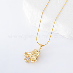 3Pcs Stainless Steel Crystal Rhinestone Flower Pendant Necklaces for Women&nbsp;LR1845