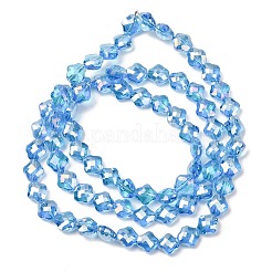 Electroplate Transparent Glass Beads Strands&nbsp;GL-CBA7A17-02A-07