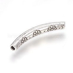 チベット風合金ビーズ  チューブビーズ  アンティークシルバー  32x4mm  穴：2mm&nbsp;PALLOY-WH0029-04AS