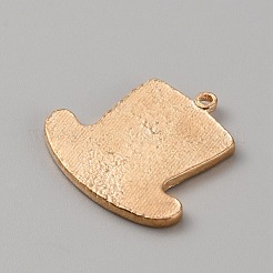 聖パトリックの日合金エナメルペンダント  スパンコール  帽子  グリーン  28x29x2mm  穴：1.5mm&nbsp;ENAM-WH0004-03KCG-09