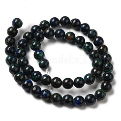 天然アズライトビーズ連売り  ラウンド  8mm  穴：1.2mm  約46個/連  15.35インチ（39cm）&nbsp;G-H298-A01-03