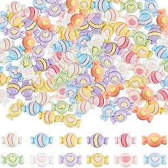 72 個 12 スタイル不透明樹脂模造食品カボション  キャンディ  ミックスカラー  9.5~10x16~16.5x6.5~7mm  6個/スタイル&nbsp;RESI-SC0002-75