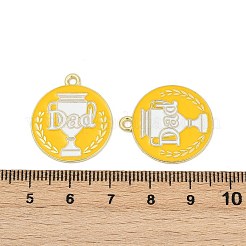 Father's Day Alloy Enamel Pendants&nbsp;ENAM-V001-03A-G