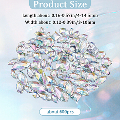 600Pcs Acrylic Rhinestone Cabochons&nbsp;DIY-WH20007-239B