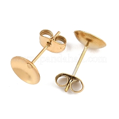304 Stainless Steel Stud Earring Findings&nbsp;STAS-D389-03F-G