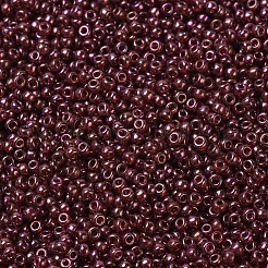 MIYUKIラウンドロカイユビーズ  日本製シードビーズ  (rr1883) ワインゴールドラスター  11/0  2x1.3mm  穴：0.8mm  約1100PCS /ボトル  10 G /ボトル&nbsp;SEED-JP0008-RR1883