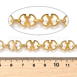 イオンプレーティング（IP）304ステンレススチールオーバルリンクチェーン  溶接されていない  18KGP本金メッキ  13.5x9.5x1.4mm&nbsp;CHS-S012-24G